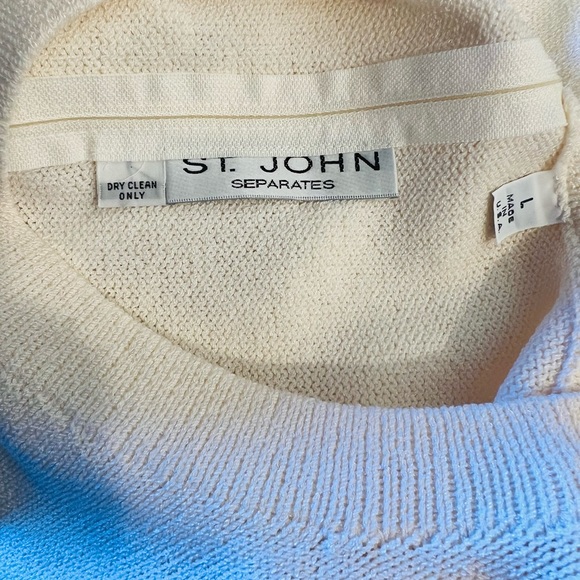 St John Minimalistic Knit Sweater Size Large in good condition no flaws preowned - Picture 2 of 8